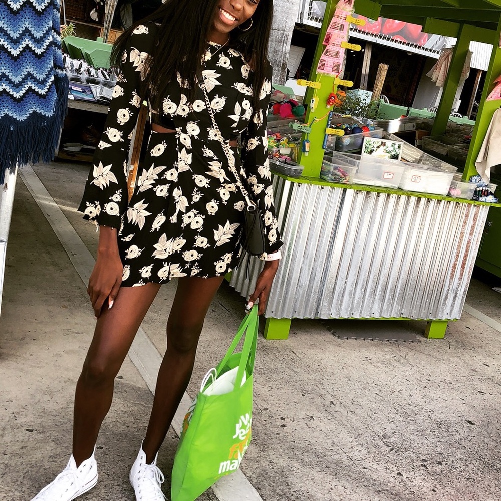 Asos printed skater dress